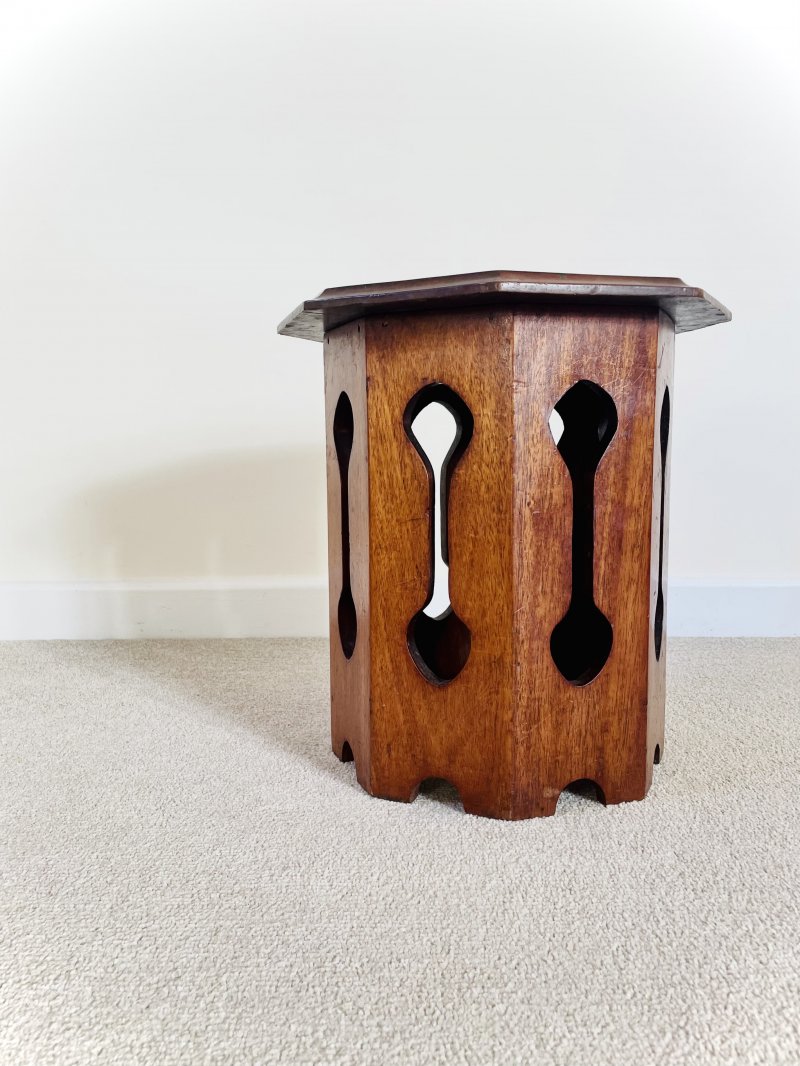 Octagonal Arts & Crafts Moorish Side Table