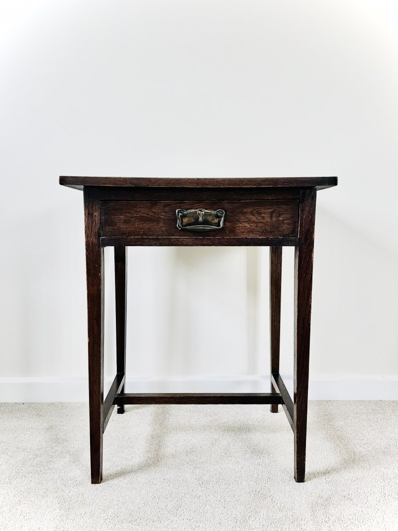 Art Nouveau Oak Hall Table