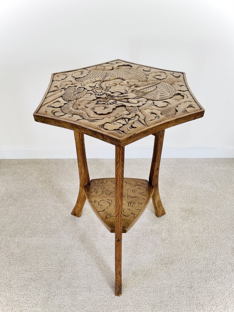 Liberty & Co Dragon Carved Side Table